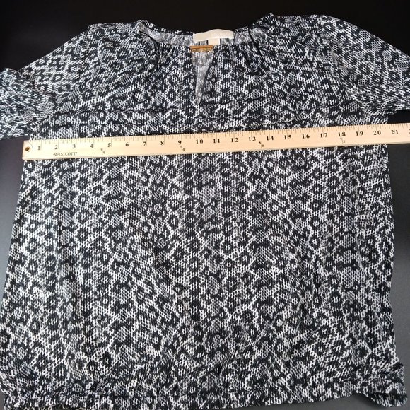 MICHAEL KORS WOMENS MEDIUM ANIMAL SNAKE SKIN PRINT BLUSE - Picture 6 of 11